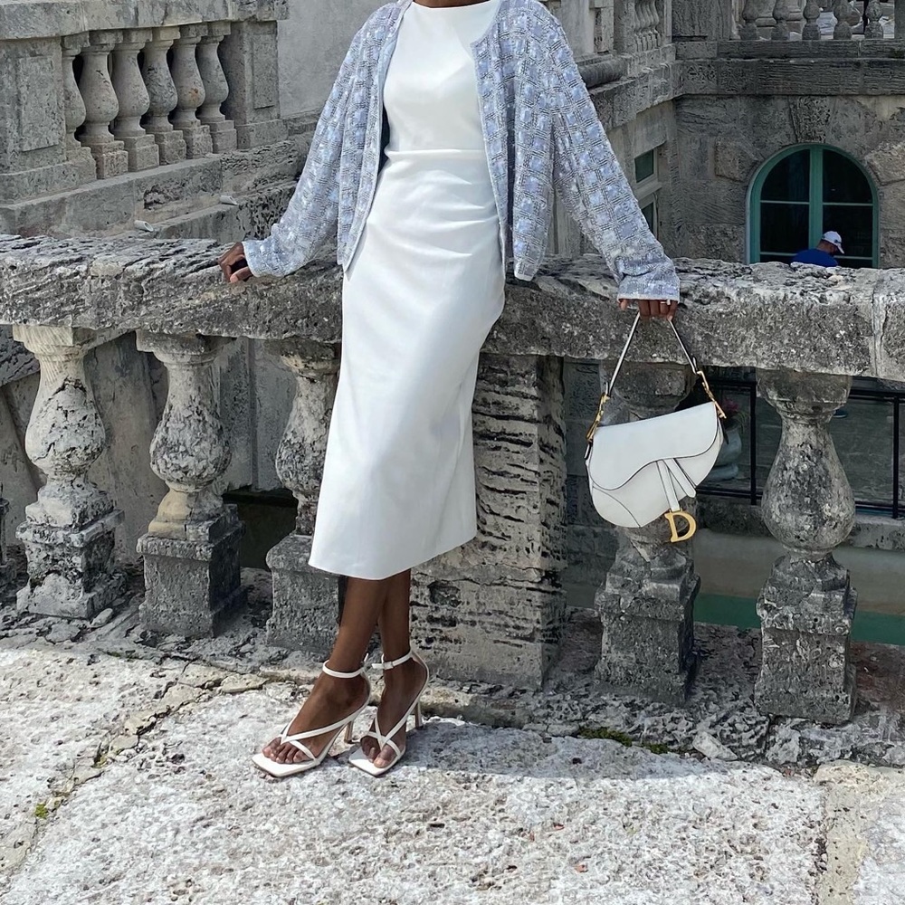 Vintage crystal embellished cardigan blazer
